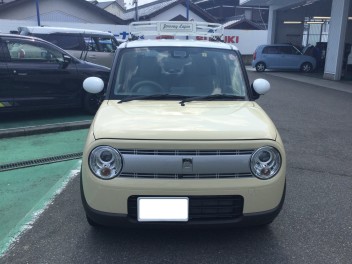 ルーフラックが可愛い！　Ｉ 様新型ラパンご納車　写真３枚あります！